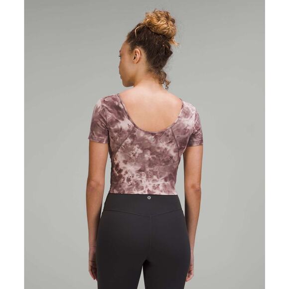 Lululemon Align T-Shirt Size 6 EUC. Diamond Dye Mink Bery Lunar Rock Shadow Grey - Picture 2 of 5